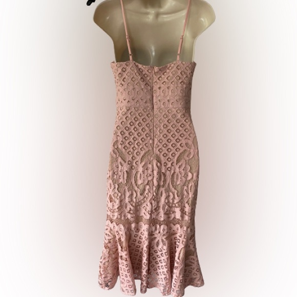Lulu’s | Unlimited Love Dusty Pink Lace Trumpet Midi Dress | Size Small - Picture 6 of 8